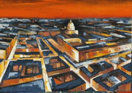 Paesaggio romano dall'alto 